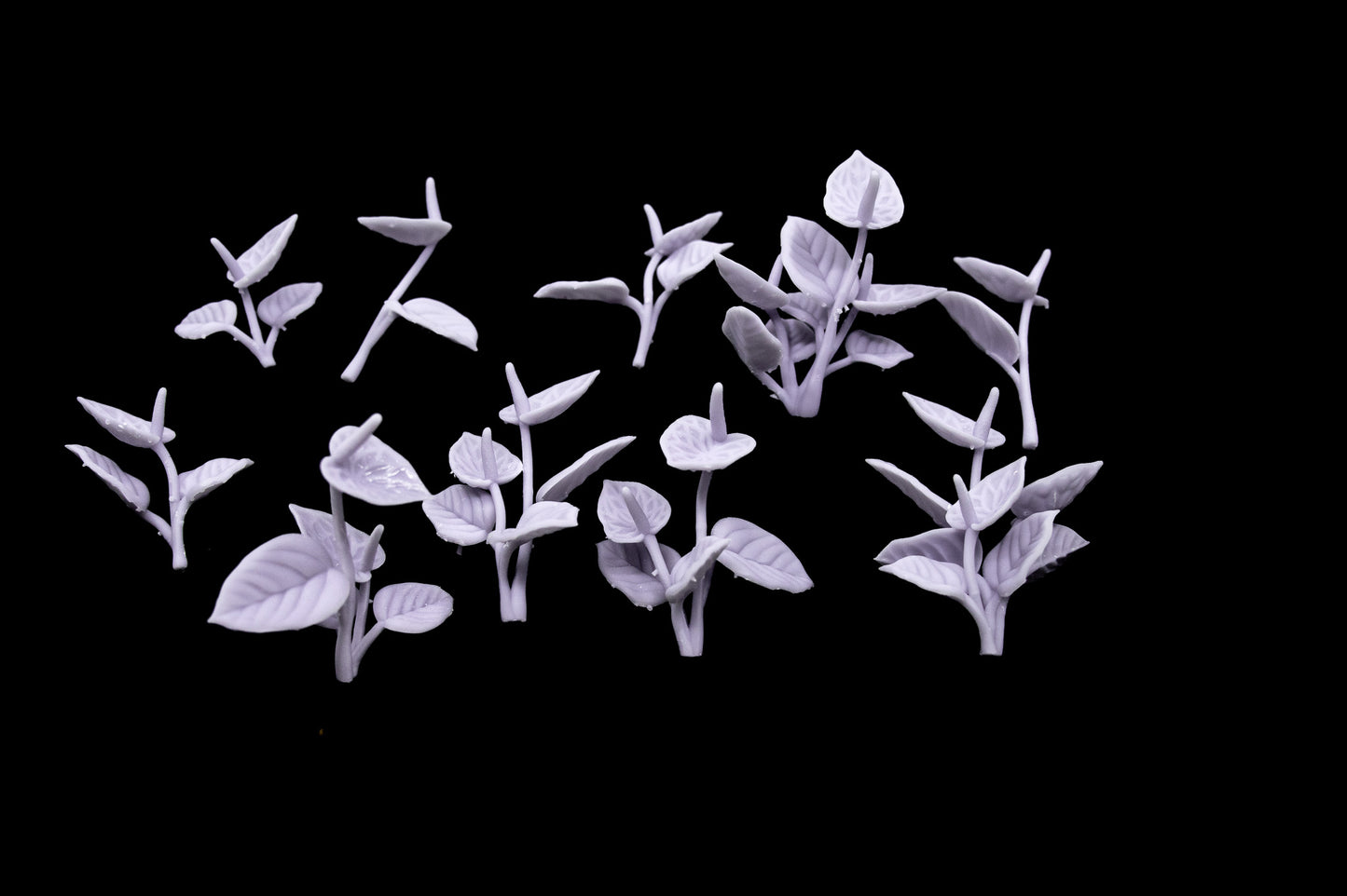 Flamingo Flower (Anthurium) set 3D Printed Miniature Basing Scatter