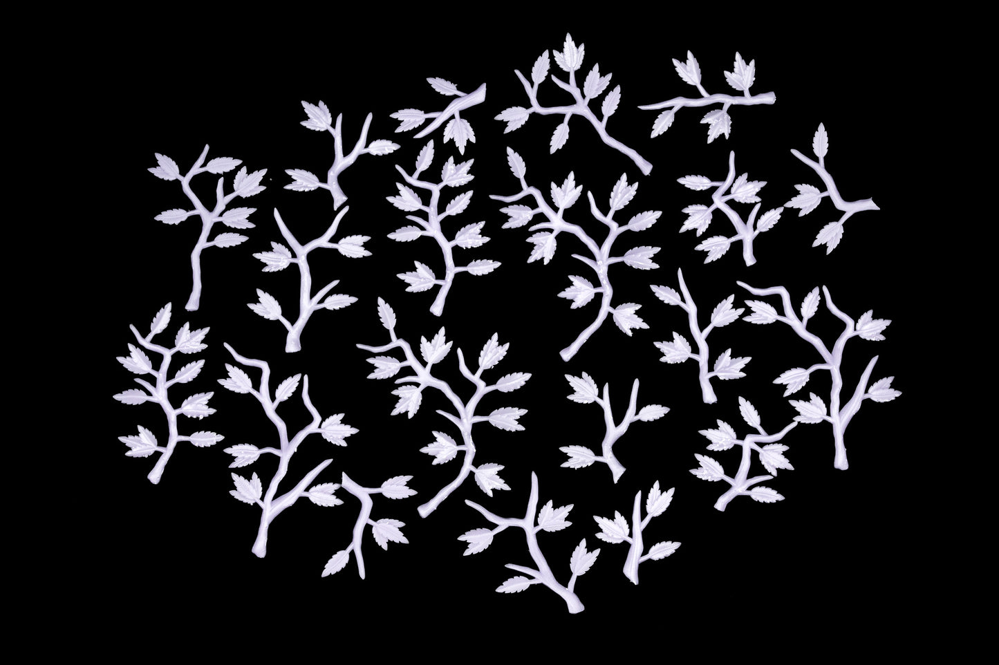 Leafy Branches set 3D Printed Miniature Basing Scatter