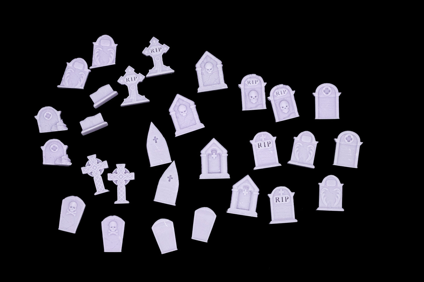 Fancy Gravestones 3D Printed Miniature Basing Scatter