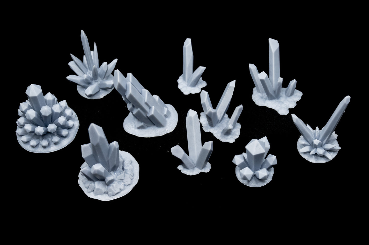 Large Crystals set 1 3D Printed Miniature Basing Scatter