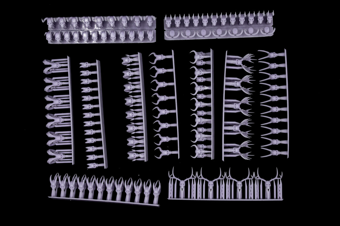 Lesser demons Skulls set 3D Printed Miniature Basing Scatter
