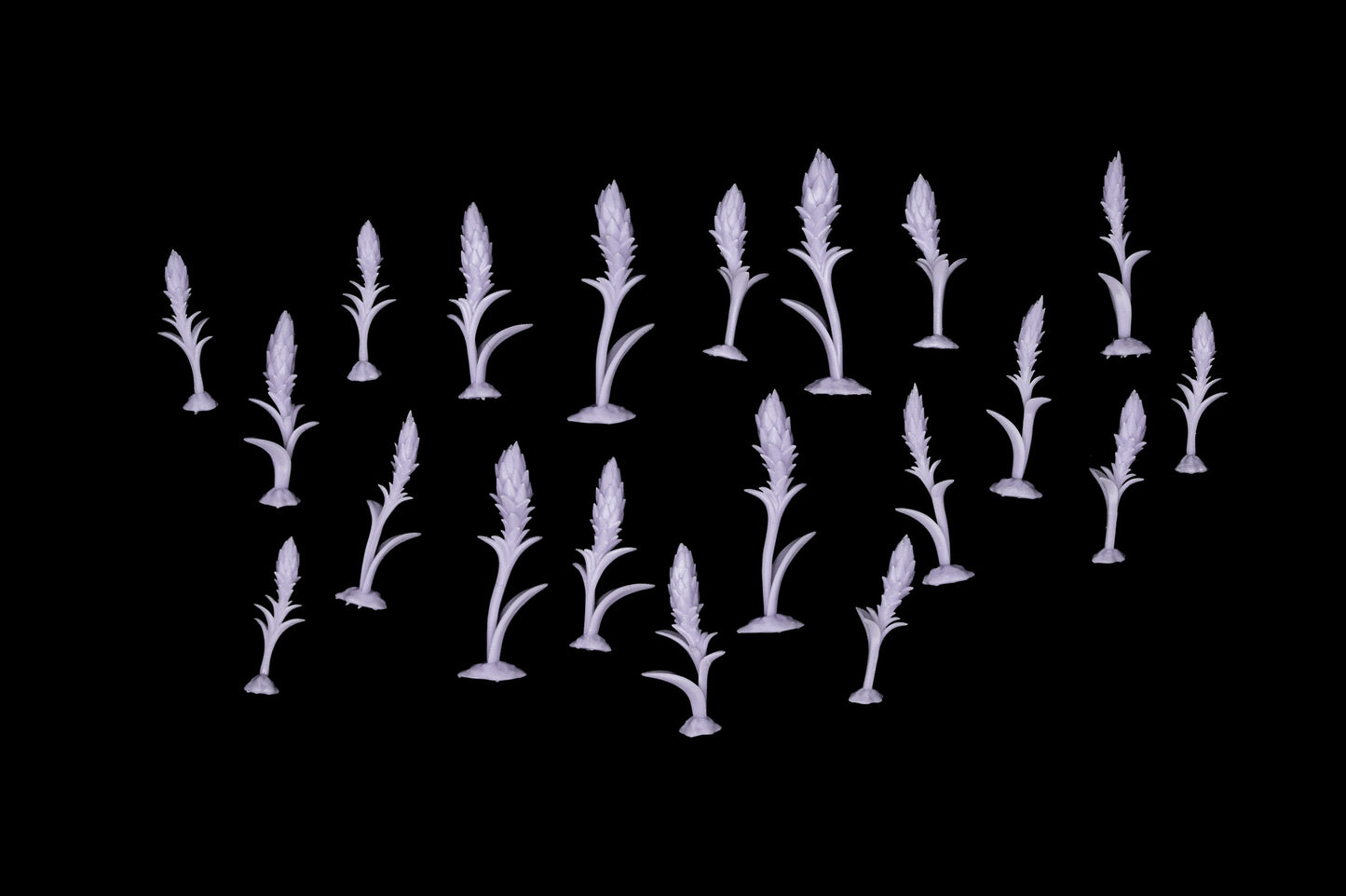 Ginger Flower set 3D Printed Miniature Basing Scatter