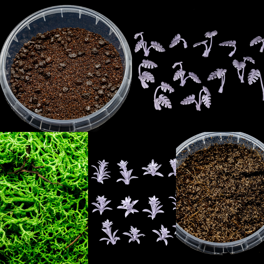 Jungle Bundle 1 Miniature Scatter Terrain and Basing materials