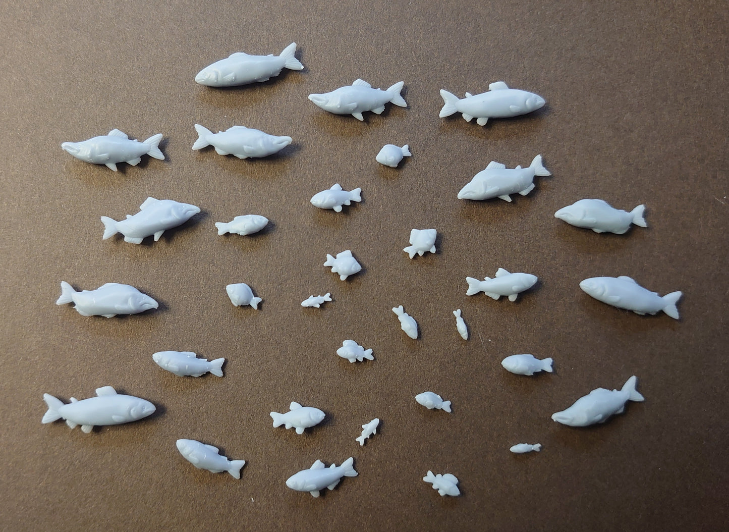 River Fish set 3D Printed Miniature Basing Scatter