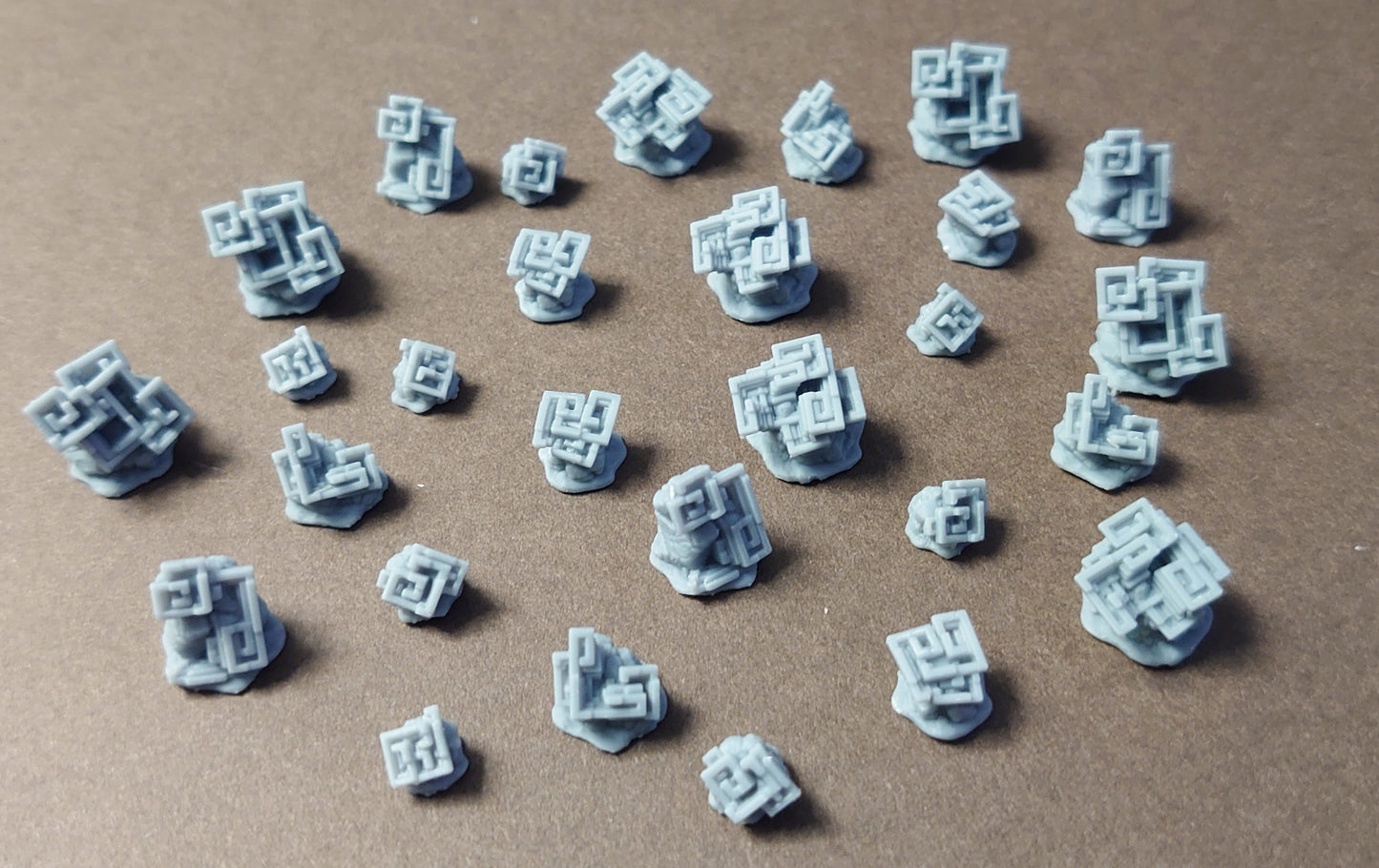 Metal Crystals set 3D Printed Miniature Basing Scatter