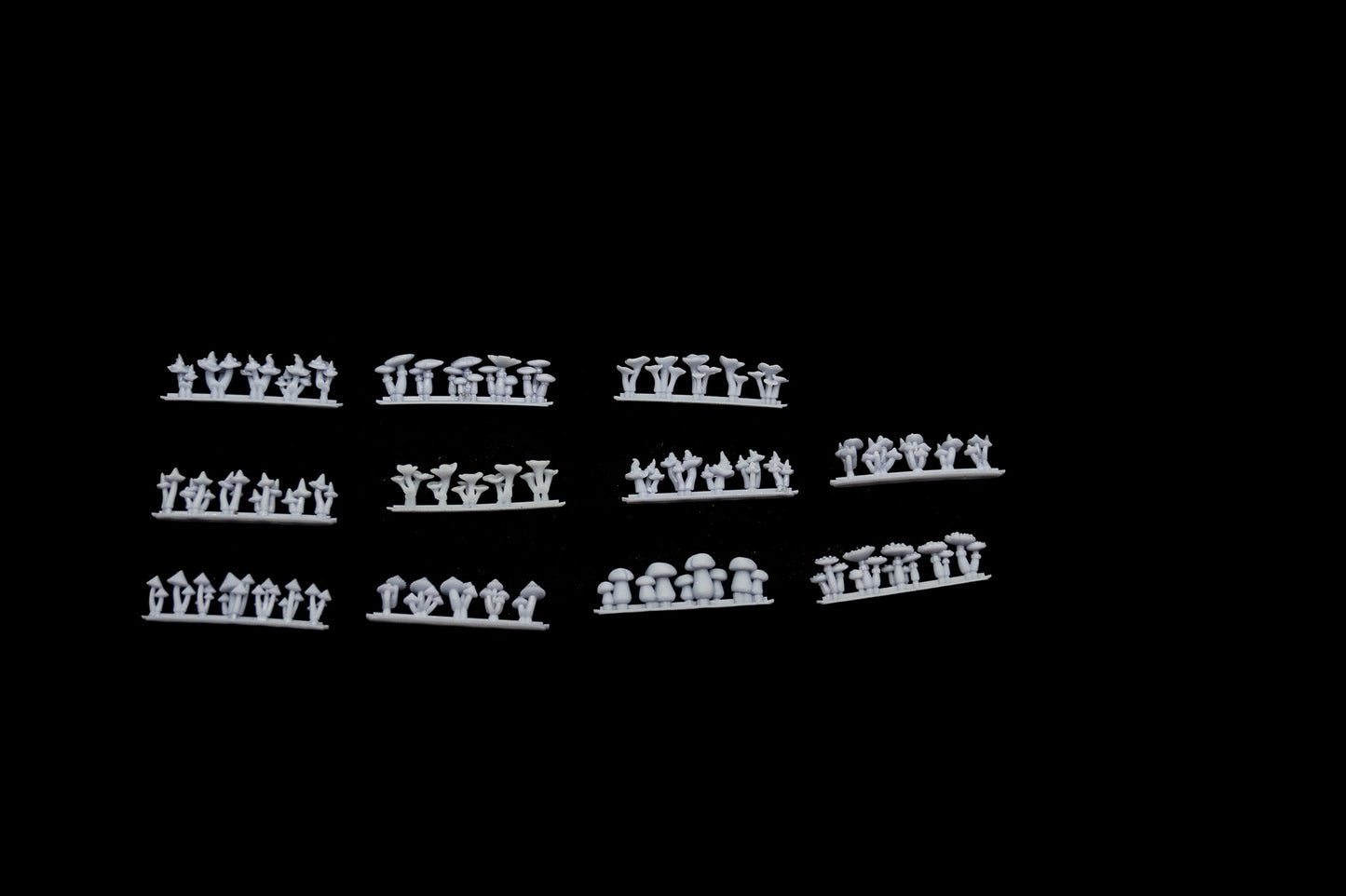 Mini Mushrooms Set 3D Printed Miniature Basing Scatter