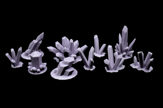 Large Crystals set 2 3D Printed Miniature Basing Scatter