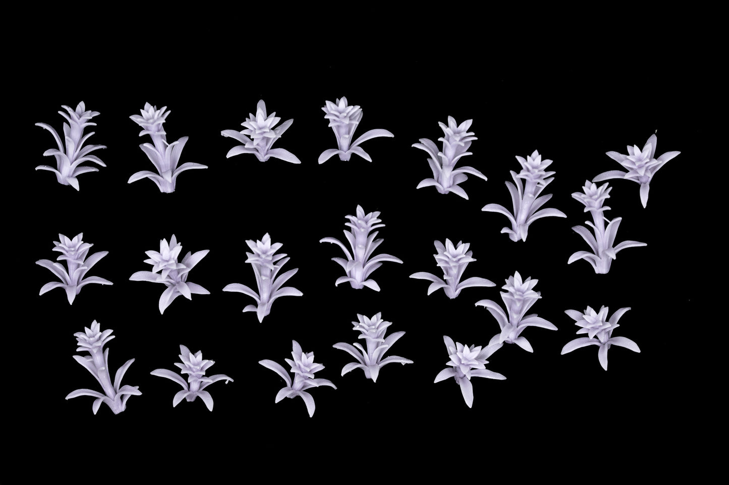 Bromeliad Flower (Guzmania) set 3D Printed Miniature Basing Scatter