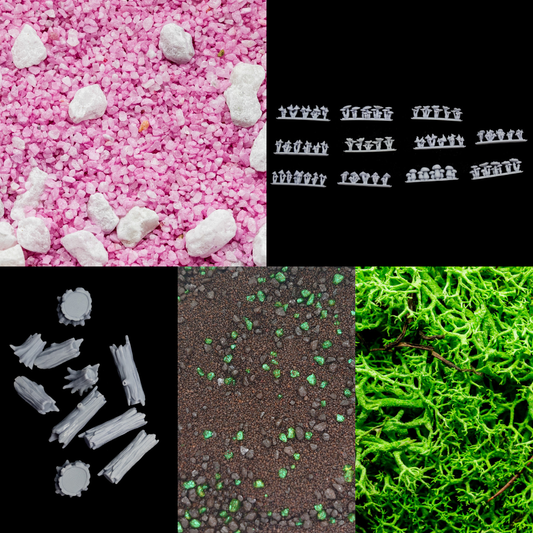 Fae Bundle Miniature Scatter Terrain and Basing materials