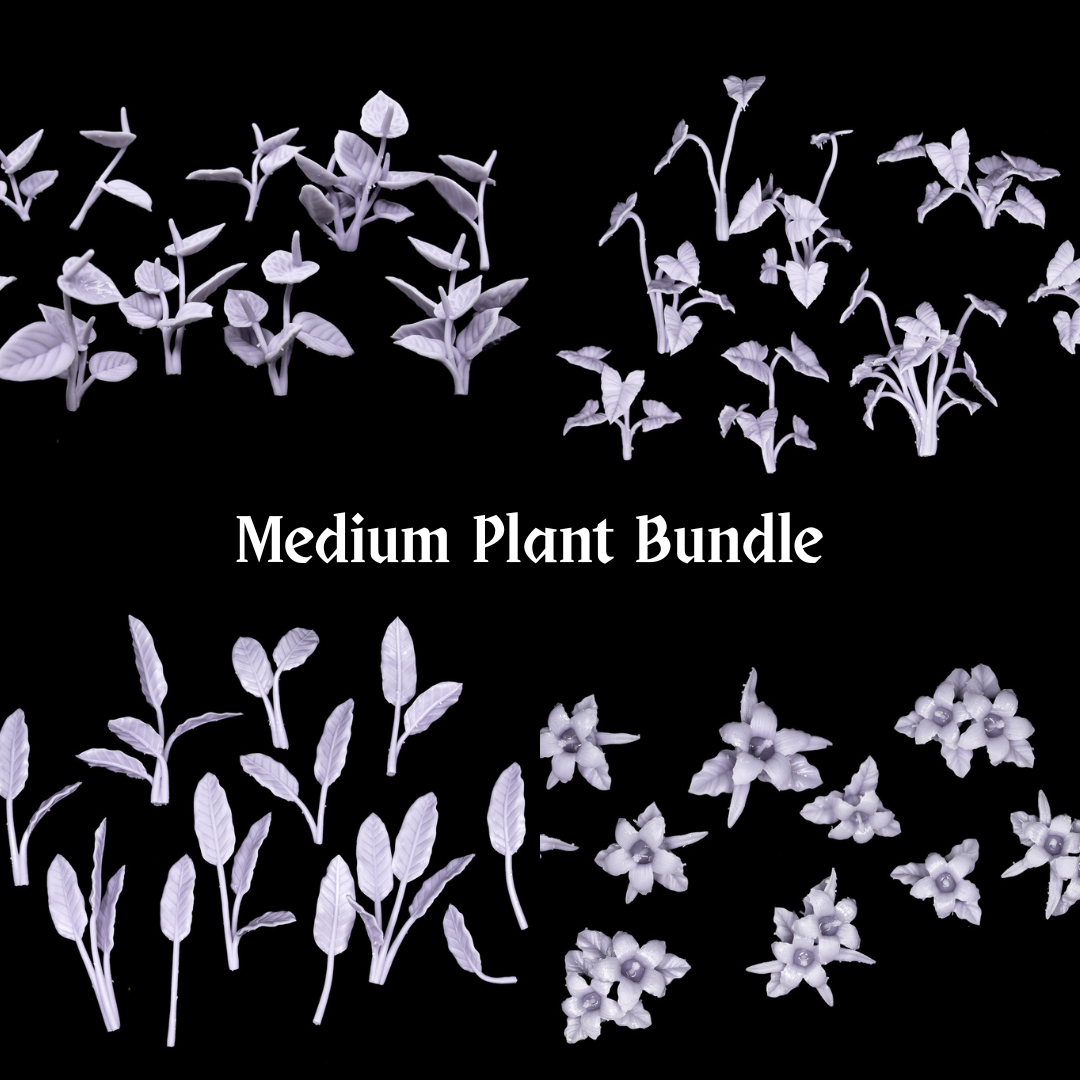3D printed Plants Bundle Miniature Scatter Terrain
